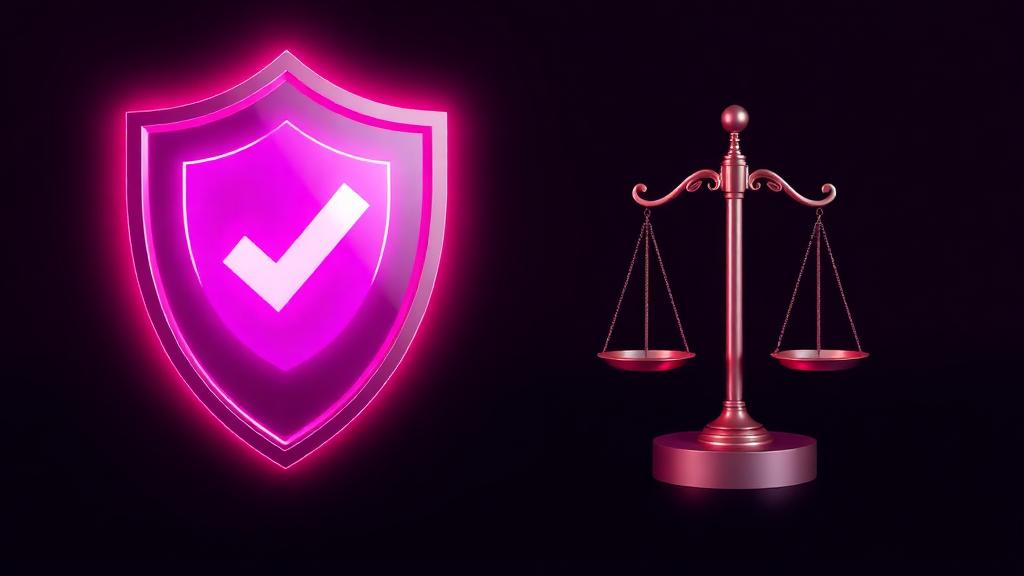 Safe and legal instagram downloader shield and justice scales